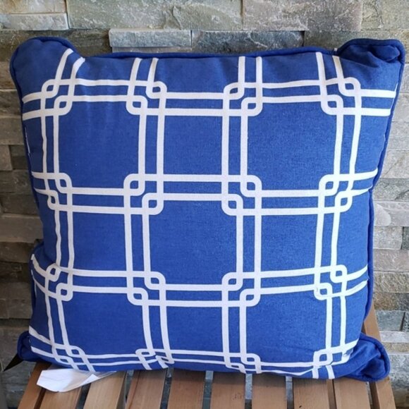 Milano Cotton Decorative Cushion Blue - Picture 2 of 2